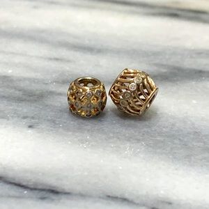 Re-listed Pandora Gold plated charm set